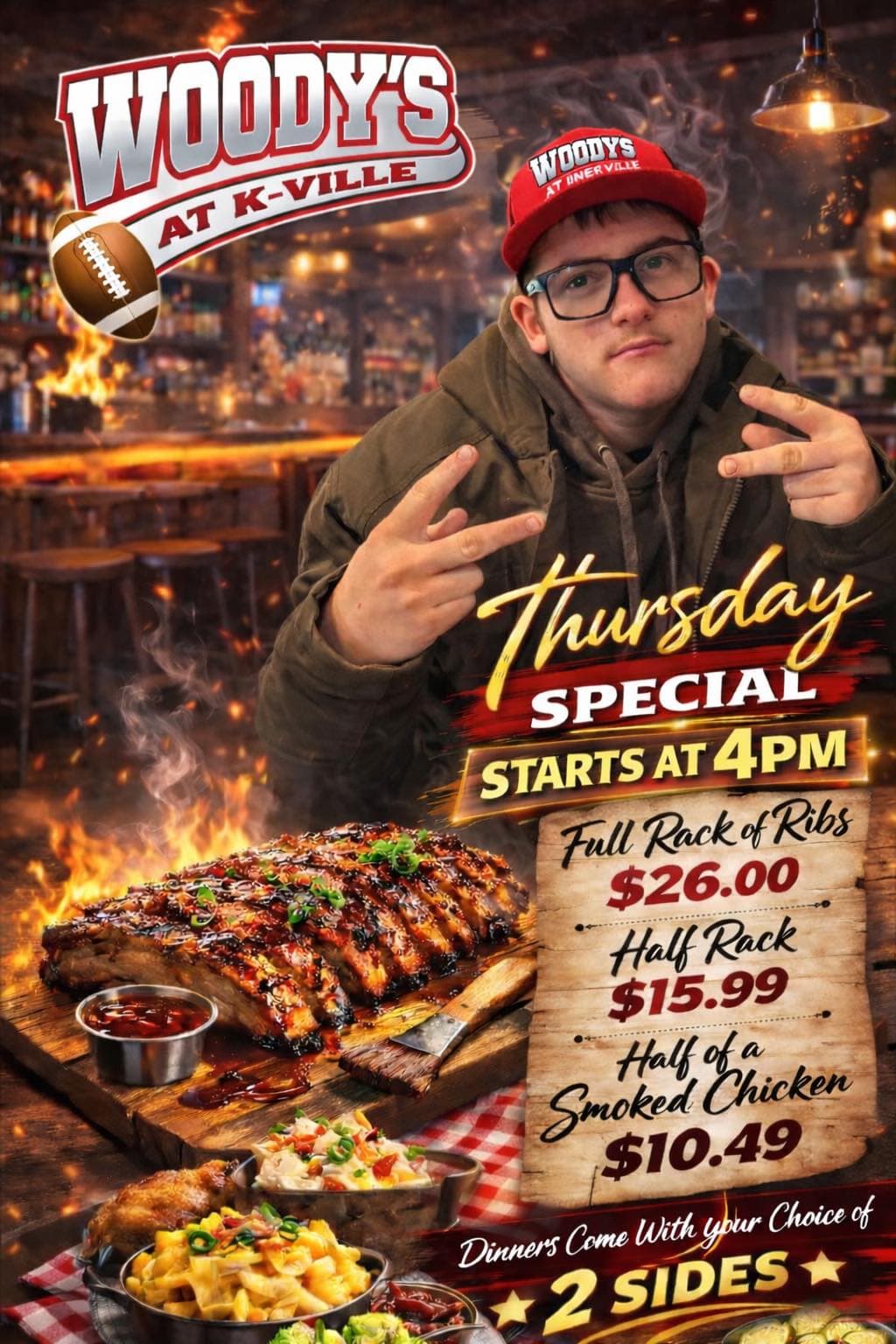 Woody's At K-Ville food