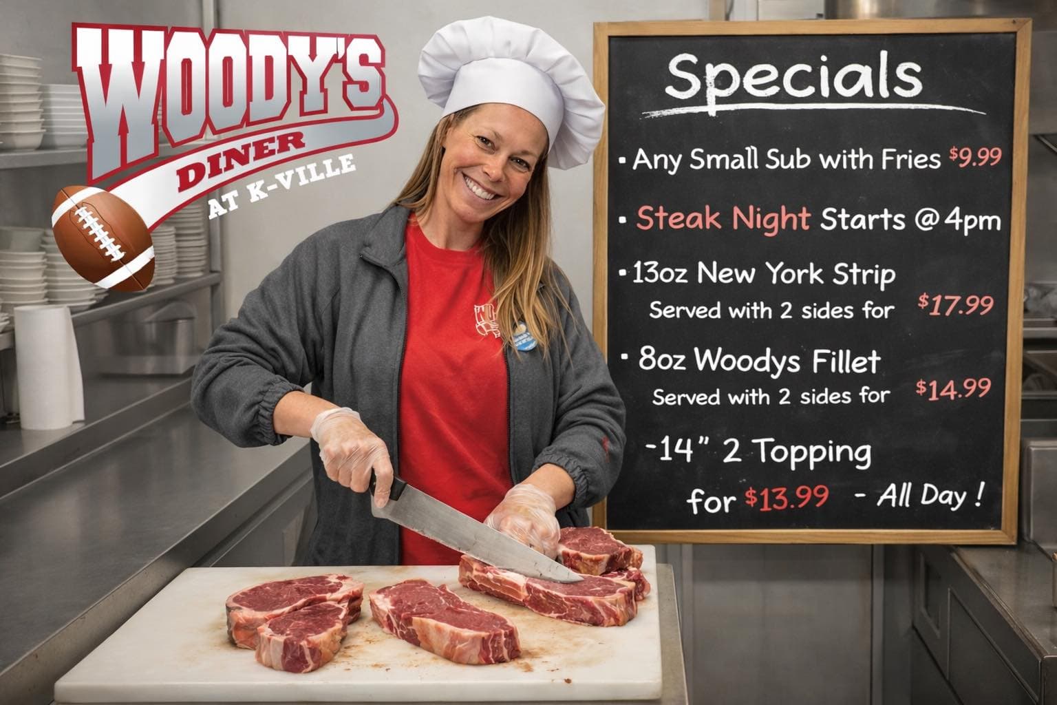 Woody's At K-Ville food